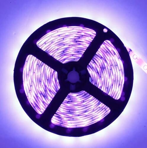 (image for) 380nm 385nm SMD5050-150 12V 3A 36W UV LED Strip Light for UV Curing Currency Validation